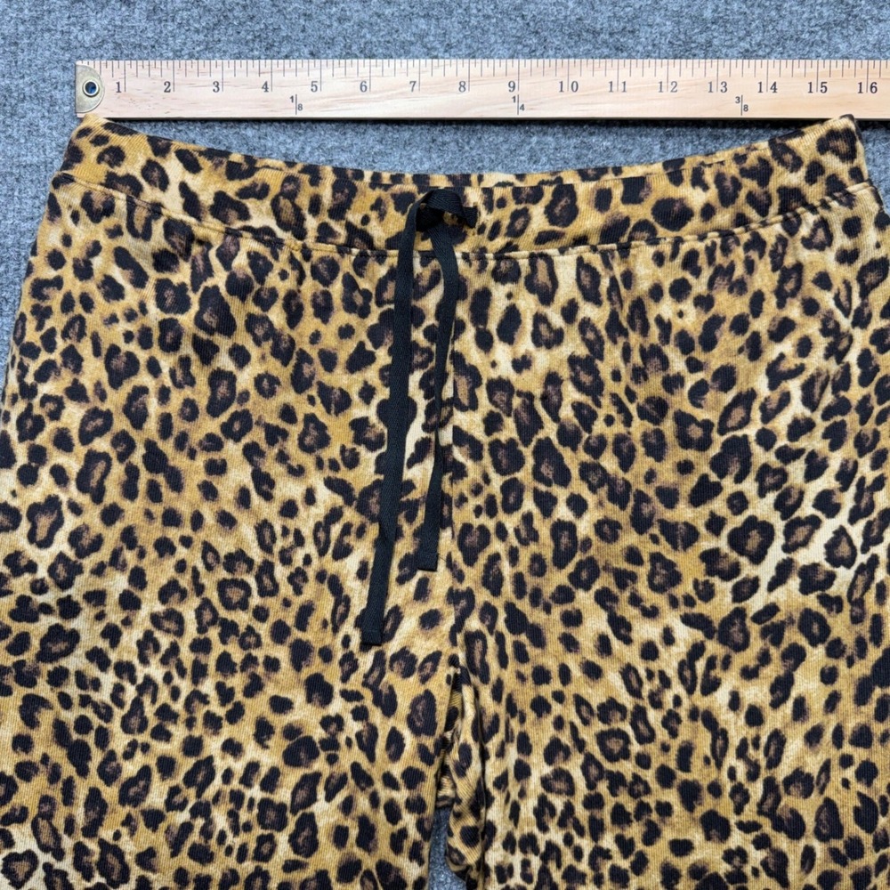 Lauren Ralph Lauren Womens Black Leopard Print RLL Logo Lounge Set Medium - Picture 8 of 13